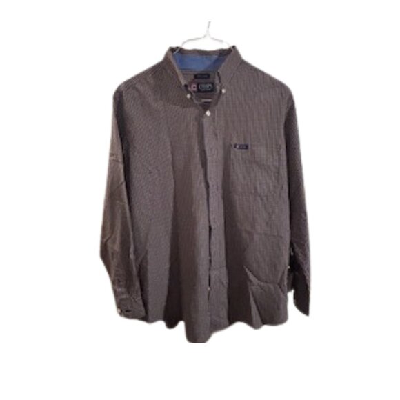 CHAPS Easy Care Men's L Plaid Button Up Long Sleeve Shirt Size Large - Picture 1 of 5